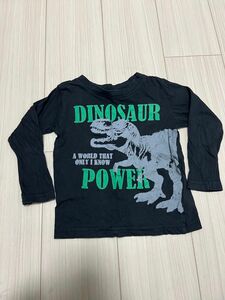 ティラノサウルス　ロングTシャツ　100サイズ　 長袖Tシャツ ロンT Tシャツ トップス 長袖　恐竜