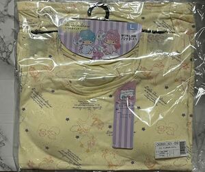 未使用 サンリオ キキララ リトルツインスターズ Tシャツ Little Twin Stars くつろぎインナー イエロー 取り外し可能 パッド入り L 半袖