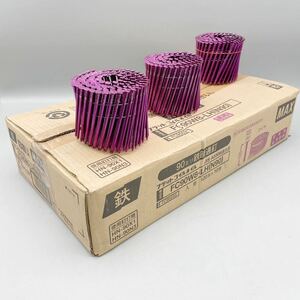 MAX ワイヤ連結釘 FC90W8 N90 ムラサキ 120本×10巻◆長さ90mm ロール釘 2×4