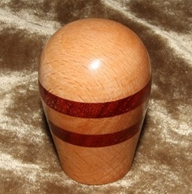 木製シフトノブ(材質：ブナ+花梨）12x1.25mm（EX-38D56L)