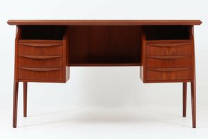  with both sides cupboard desk / desk cheeks material Northern Europe furniture Vintage 