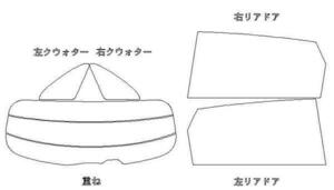 マークXジオ ANA10 リア用スモークセット フィルム選択可能！