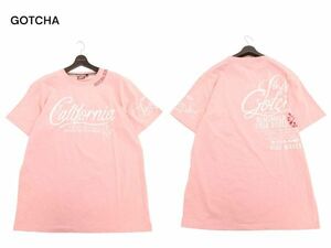 GOTCHA Gotcha весна лето Logo вышивка * принт трикотаж с коротким рукавом футболка Sz.XXXL мужской Surf большой размер очень большой C4T03355_4#A