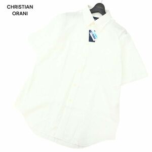 【新品 未使用】 CHRISTIAN ORANI クリスチャンオラーニ 超形態安定 清涼 半袖 シャツ Sz.3L　メンズ 白 大きいサイズ 特大　C4T02812_3#A