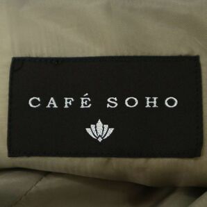 美品★ CAFE SOHO カフェソーホー 通年 背抜き ストライプ アンコン テーラード ジャケット Sz.AB3 メンズ C4T02679_3#Oの画像6