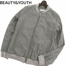 BEAUTY&YOUTH ユナイテッドアローズ 通年 ギンガム チェック★ ジップ ブルゾン ジャケット Sz.XL　メンズ 大きいサイズ　C4T02838_3#O_画像1