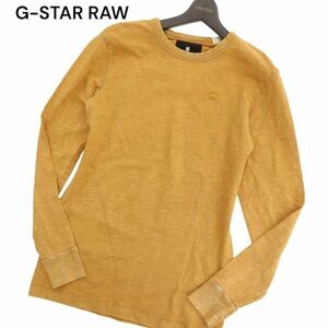 G-STAR RAWji- Star low through year [KANTANO R T L/S] Logo long sleeve stretch cut and sewn long T-shirt Sz.XS men's C4T02832_3#F