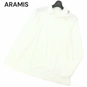 未使用★ ARAMIS アラミス 通年 リブ 長袖 ポロシャツ Sz.LL　メンズ 白 日本製 大きいサイズ　C4T02819_3#C