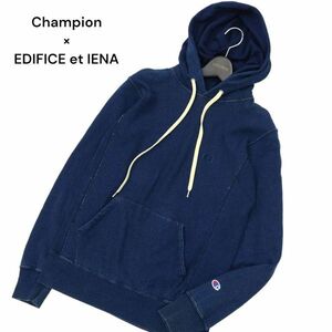 Champion × EDIFICE et IENA チャンピオン エディフィス エ イエナ 刺繍★ スウェット フーディー パーカー Sz.M　メンズ　C4T02852_3#I