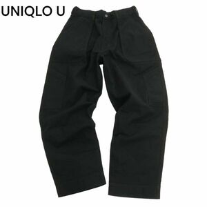 22SS★ UNIQLO U ユニクロ ユー ルメール 通年 ワイドフィット ベイカー パンツ Sz.73　メンズ 黒　C4B01553_3#R