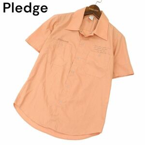 Pledge プレッジ 春夏 プリント★ 半袖 シャツ Sz.48　メンズ 日本製　C4T03074_4#A