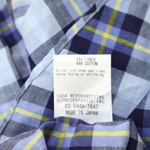 Maker's Shirt メーカーズシャツ 鎌倉 春夏 麻 リネン★ 長袖 チェック シャツ Sz.41　メンズ 日本製 大きいサイズ　C4T03137_4#A_画像7