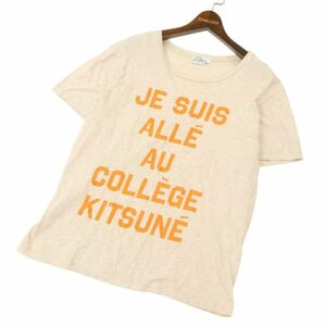 MAISON KITSUNE メゾンキツネ KITSUNE TEE 春夏 プリント★ 半袖 カットソー Tシャツ Sz.L　メンズ 日本製　C4T03361_4#D