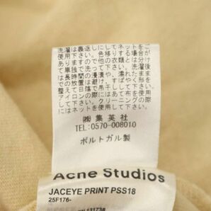 Acne Studios アクネ ストゥディオズ 春夏 【JACEYE PRINT PSS18】 プリント 半袖 カットソー Tシャツ Sz.XS メンズ C4T03385_4#Dの画像8