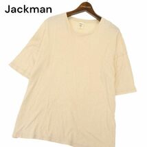 Jackman ジャックマン タナベメリヤス JM5720 春夏 麻 リネン混★ 半袖 カットソー Tシャツ Sz.M　メンズ 日本製　C4T03504_4#D_画像1