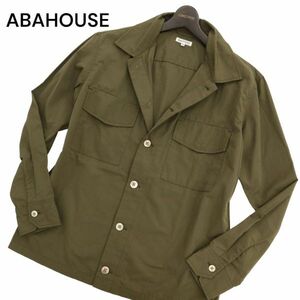 美品★ ABAHOUSE アバハウス 通年 メモリークロス ミリタリー 長袖 シャツ Sz.46　メンズ　C4T03585_4#C