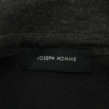 JOSEPH HOMME ジョセフ オム 春夏 麻 リネン混★ 切替 ショールカラー ニット ジャケット Sz.46　メンズ ネイビー　C4T03603_4#M_画像6