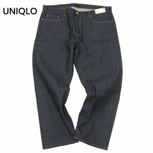 新品 22SS★ UNIQLO ユニクロ セルビッジ レギュラーフィット デニム パンツ ジーンズ Sz.42　メンズ 大きい 特大 未使用　C4B01786_4#R