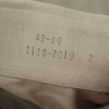 【新品 未使用】 TRUSSARDI トラサルディ 春夏 麻 リネン混 ロゴ刺繍 長袖 シャツ Sz.42-80　メンズ グレージュ 日本製　C4T03637_4#A_画像8