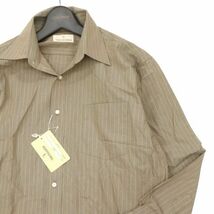 【新品 未使用】 TRUSSARDI トラサルディ 通年 胸ポケット 長袖 ストライプ シャツ Sz.42-80　メンズ 日本製　C4T03645_4#C_画像2