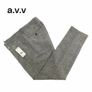  new goods unused * a.v.va-veve tweed stretch Smart tapered slacks pants Sz.XL men's large C4B01805_4#P