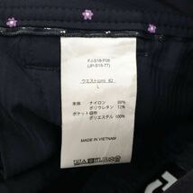 FJ FOOT JOY フットジョイ 春夏 花柄 フラワー総柄★ ストレッチ スラックス ショート パンツ Sz.L　メンズ ネイビー ゴルフ　C4B01824_4#P_画像10