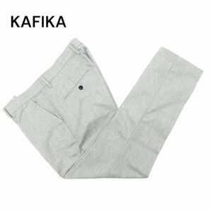 KAFIKA カフィカ kfk127 春夏 COOLMAX 吸汗速乾★ ストレッチ スラックス パンツ Sz.4 メンズ グレー 日本製 大きいサイズ C4B01545_3#Rの画像1