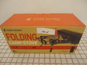 No2　未使用品　Iwatani FORE WINDS FOLDING CAMP STOVE FW-FS01-BK　フォールディングキャンプストーブ