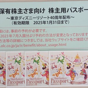 【有効期限2025年1月31日迄】オリエンタルランド株主優待チケット4枚  東京ディズニーランド・東京ディズニーシー 東京ディズニーリゾートの画像1