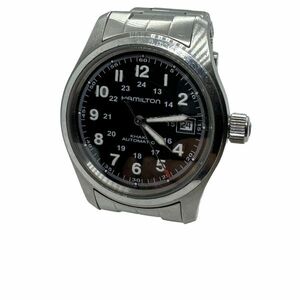 ハミルトン カーキ フィールド オートマチック H704450 HAMILTON Khaki 25石 SS デイト自動巻 黒文字盤 裏スケ 男性 腕時計