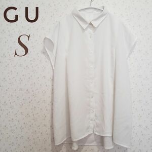 GU 半袖エアリーシャツ 白 S