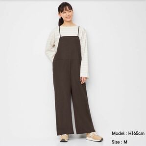 新品　GU ノースリーブ　サロペット　パンツ　ワイドパンツ　オールインワン　ＸＬ