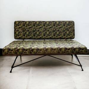 【希少 A BATHING APE × MEISTER BAPE CAMO SOFA 2シーター ソファー エイプ メイスター 受注生産品 2015年 ミッドセンチュリー 家具】