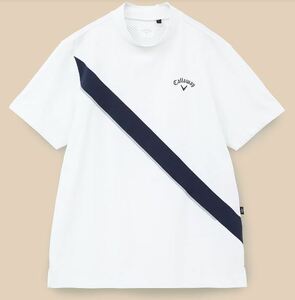 《2024年春夏》キャロウェイ 半袖モックネックシャツ C24134104（1030）白（L)