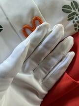 有名神社支給、巫女装束白手袋ナイロン製Mサイズ前後、バスガイドアルバイトで使用整理品_画像8