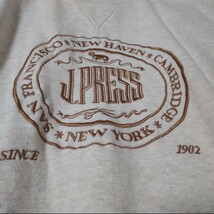 J.PRESS ビッグロゴスウェット ジェイプレス 刺繍ロゴトレーナー スエット オンワード樫山 古着 ビンテージ Mサイズ ゆったり ONWARD_画像6