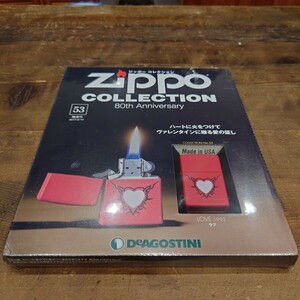 k419.22 未使用　シュリンク付　ジッポーコレクション No.53 ディアゴスティーニ　ジッポー Zippo ラブ　1993 ジッポー Zippo ZIPPO