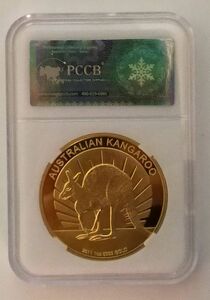 * PCCBs Rav in the case Elizabeth second generation 2011 year Australia 100 dollar kangaroo gold coin through .