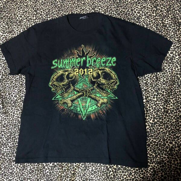 美品 Summerbreeze 2012 メタル バンド フェス Tシャツ M ブラック FES metal