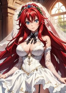 【高画質】A4サイズ イラストポスター ブロマイド923 High School DxD　ハイスクールD×D リアス・グレモリー