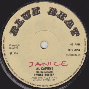 ★☆ AL CAPONE / PRINCE BUSTER AND THE ALL STARS (BLUE BEAT) ☆★