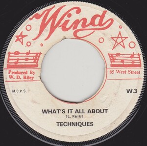 ★☆ WHAT'S IT ALL ABOUT / THE TECHNIQUES (WIND) ☆★