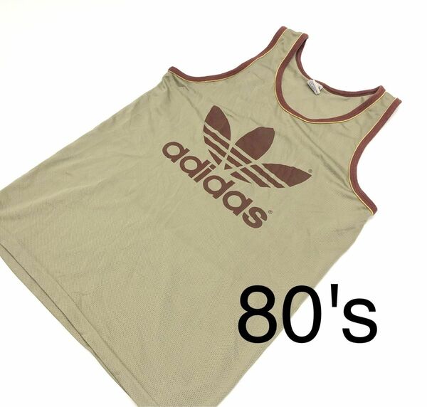 【80's】adidas《アディダス 》メッシュ タンクトップ / L