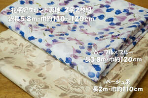  floral print accent lining polyester 100% the smallest light soft 2 sheets set total length 5.8m width 110~120cm skirt One-piece jacket bag inside sack 