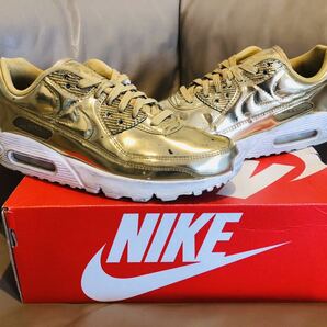 超希少！掲載モデル！即完売品！激レアカラー！お洒落！カッコイイ！★NIKEナイキ AIRMAX90 SP Metallic Gold！ゴールデンサイズ27㎝！★の画像3