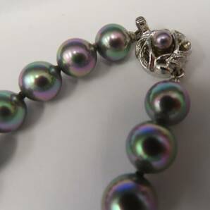 #75955 MAJORICA マジョリカ 本真珠 ネックレス SILVER金具 シルバー 全長48ｃｍ パール約8ｍｍ 約40.4ｇ の画像5