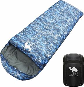  sleeping bag sleeping bag digital camouflage compact winter winter all season envelope type -15*C blue 