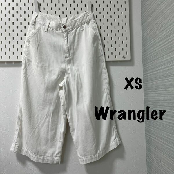 wrangler XS ラングラー白　ホワイト　ハーフパンツ　レディース　春夏　メンズ　古着　