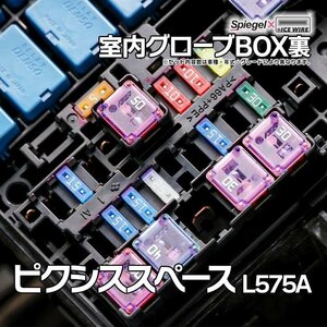 ヒューズ ピクシススペース L575A Spiegel X ICE FUSE 室内グローブBOX裏 トヨタ Spiegel メール便 送料無料