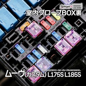 ヒューズ ムーヴ(カスタム) L175S L185S Spiegel X ICE FUSE 室内グローブBOX裏 ダイハツ Spiegel メール便 送料無料